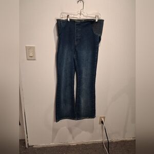 Pilcro Size 32t TALL Pull On Flare Denim Jeans No Pockets